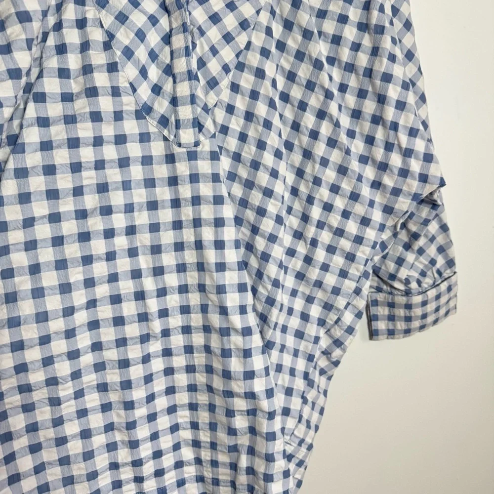 Anthropologie Blue and White Gingham Mini Dress - Picture 5 of 10